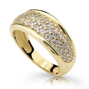 Zlatý prsten DF 2335 ze žlutého zlata, s briliantem