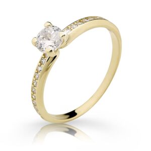 Zlatý zásnubní prsten DF 2354, žluté zlato, s diamantem