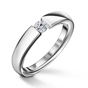 Diona | Zásnubní prsten se středovým diamantem 0.180ct, bílé zlato