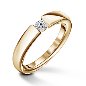 Diona | Zásnubní prsten se středovým diamantem 0.145ct, žluté zlato