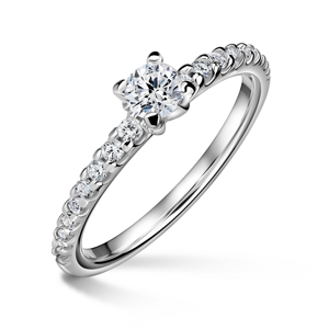 Aria | Zásnubní prsten se středovým kamenem 0.25 ct, bílé zlato, s diamanty