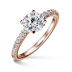 Aria | Zásnubní prsten se středovým kamenem 1.310ct, růžové zlato, s diamanty 57
