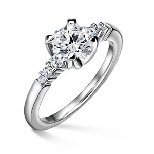 Sierra | Zásnubní prsten se středovým kamenem 1.310ct, bílé zlato, s diamanty 46