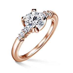 Sierra | Zásnubní prsten se středovým kamenem 1.310ct, růžové zlato, s diamanty 58