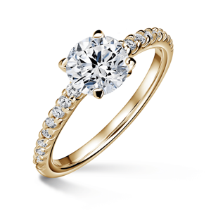 Aria | Zásnubní prsten se středovým kamenem 1.310ct, žluté zlato, s diamanty 53