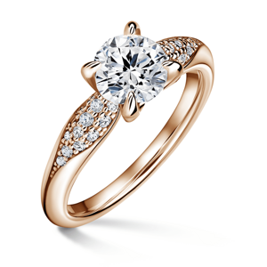 Luna | Zásnubní prsten se středovým kamenem 1.000ct, růžové zlato, s diamanty 51