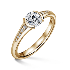 Harmonia | Zásnubní prsten se středovým kamenem 1.000ct, žluté zlato, s diamanty 61