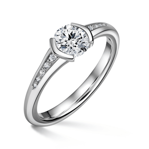 Harmonia | Zásnubní prsten se středovým kamenem 1.000ct, bílé zlato, s diamanty 63