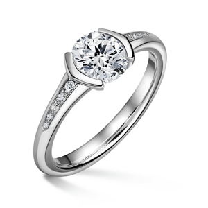 Harmonia | Zásnubní prsten se středovým kamenem 1.310ct, bílé zlato, s diamanty 48