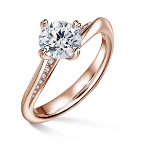 Freya Side Stones | Zásnubní prsten se středovým kamenem 1.310ct, růžové zlato, s diamanty 49