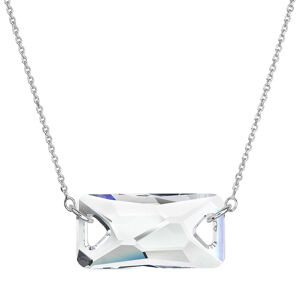 Stříbrný náhrdelník s krystaly Swarovski bílý 32070.1