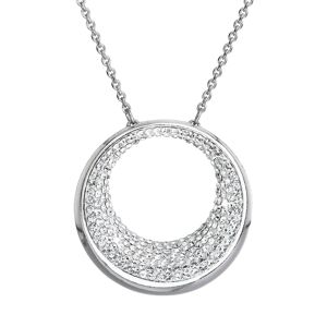 Stříbrný náhrdelník s krystaly Preciosa bílý 32026.1 crystal