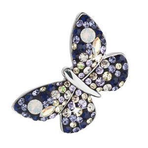 Stříbrný přívěsek s krystaly Swarovski modrý motýl 34165.3