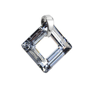 Stříbrný přívěsek s krystaly Swarovski stříbrný kosočtverec 34249.5 calvsi