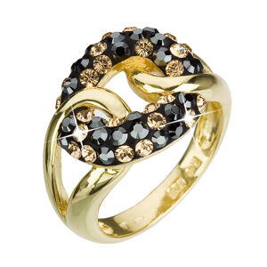 Stříbrný prsten s krystaly Swarovski colorado zlatý 35035.4