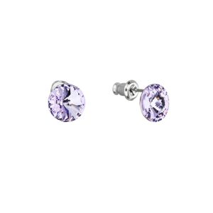 Náušnice bižuterie s Preciosa krystaly fialové kulaté 51037.3 violet