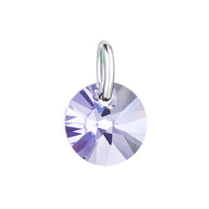 Přívěsek bižuterie se Swarovski krystaly fialový kulatý 54040.3