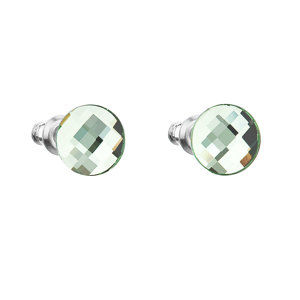 Náušnice bižuterie se Swarovski krystaly zelené kulaté 56008.3 peridot