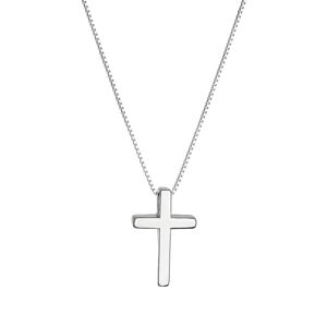 Stříbrný náhrdelník s přívěskem křížek 62005
