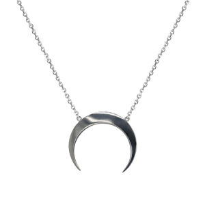 Stříbrný náhrdelník s půlměsícem 72029
