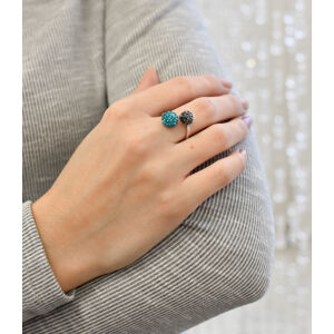 Stříbrný prsten s krystaly Swarovski mix barev 75019.3