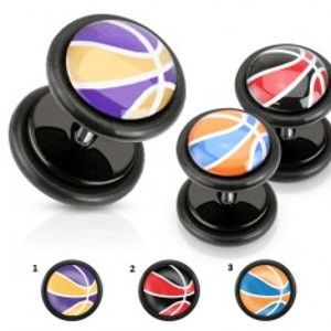 Akrylový falešný plug, barevný basketbalový míč, černé gumičky W11.17/18