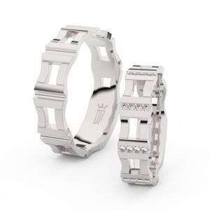 Stříbrný dámský prsten DF 3084 , s briliantem