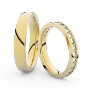 Zlatý dámský prsten DF 3894 ze žlutého zlata, s brilianty