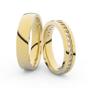 Zlatý dámský prsten DF 3898 ze žlutého zlata, s briliantem