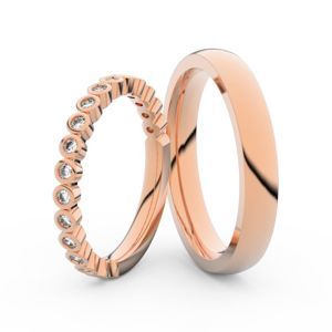 Zlatý dámský prsten DF 3899 z růžového zlata, s briliantem