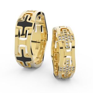 Pánský snubní prsten Danfil DLR3043 ze žlutého zlata