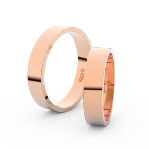 Zlatý snubní prsten FMR 1G45 z růžového zlata, bez kamene