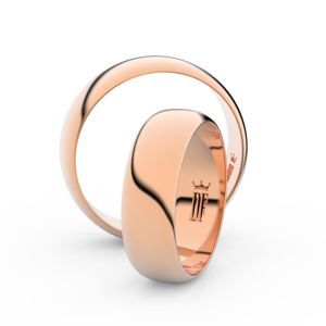 Zlatý snubní prsten FMR 3A60 z růžového zlata, bez kamene