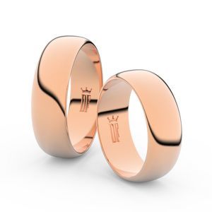 Zlatý snubní prsten FMR 3B65 z růžového zlata, bez kamene