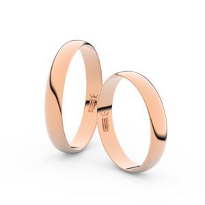 Zlatý snubní prsten FMR 4C35 z růžového zlata, bez kamene
