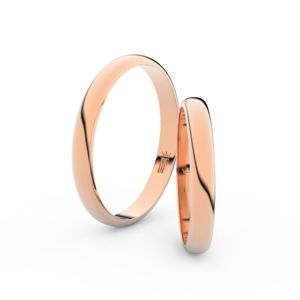 Zlatý snubní prsten FMR 4F30 z růžového zlata, bez kamene