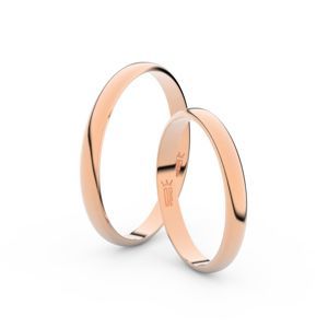 Zlatý snubní prsten FMR 4G25 z růžového zlata, bez kamene