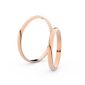 Zlatý snubní prsten FMR 4H20 z růžového zlata, bez kamene