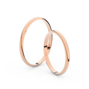 Zlatý snubní prsten FMR 4I17 z růžového zlata, bez kamene