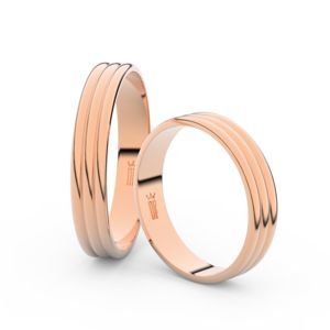 Zlatý snubní prsten FMR 4K37 z růžového zlata, bez kamene