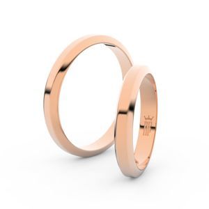 Zlatý snubní prsten FMR 6B32 z růžového zlata, bez kamene