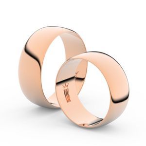 Zlatý snubní prsten FMR 9B80 z růžového zlata, bez kamene