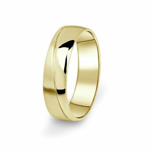 Prsten snubní Danfil DF01/P žluté zlato, bez kamene 52
