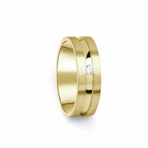 Zlatý dámský prsten DF 08/D ze žlutého zlata, s briliantem 57