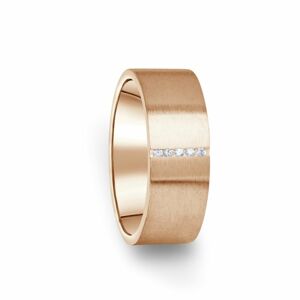 Zlatý dámský prsten DF 17/D z růžového zlata, s briliantem 71