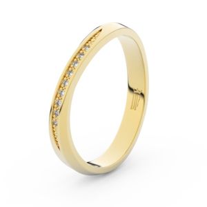 Zlatý dámský prsten DF 3017 ze žlutého zlata, s brilianty 46 47 48 49 50 51 52 53