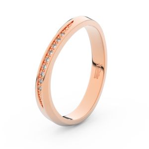 Zlatý dámský prsten DF 3017 z růžového zlata, s briliantem 46 47 48