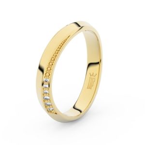Zlatý dámský prsten DF 3023 ze žlutého zlata, s brilianty 68