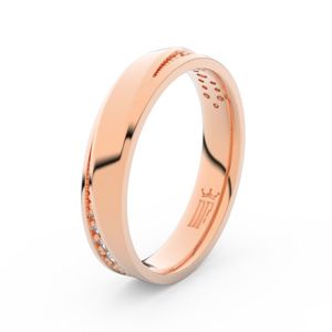 Zlatý dámský prsten DF 3025 z růžového zlata, s brilianty 51