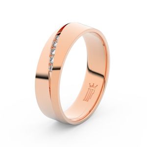 Zlatý dámský prsten DF 3034 z růžového zlata, s briliantem 46 47 48 49 50 51